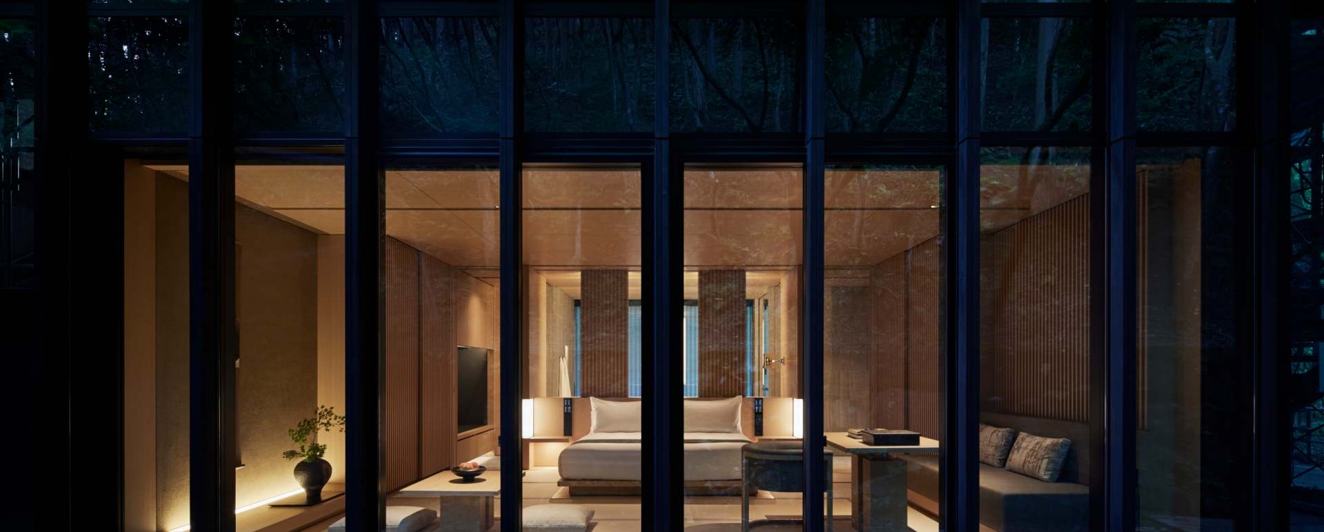 Exterior of Aman Kyoto Looking In  