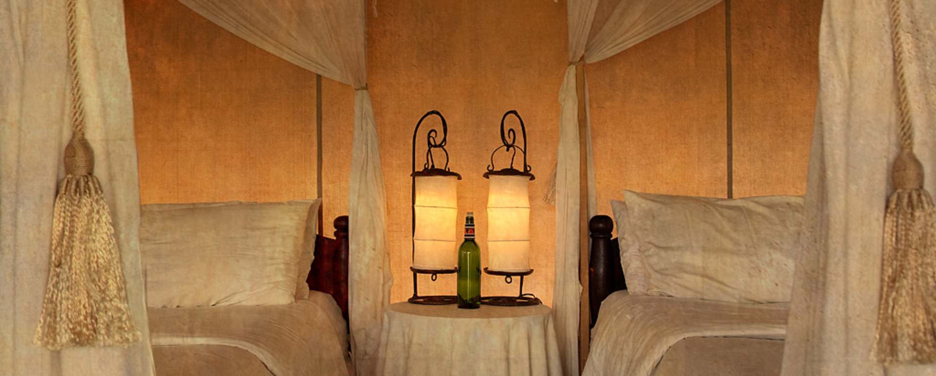 Tent interior - Serian Camp
