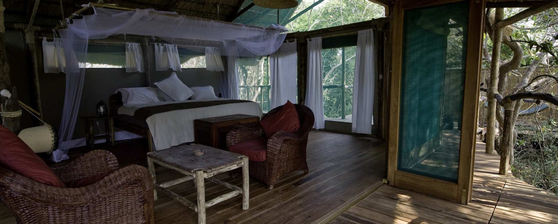 Inside a Tent - Mvuu Lodge