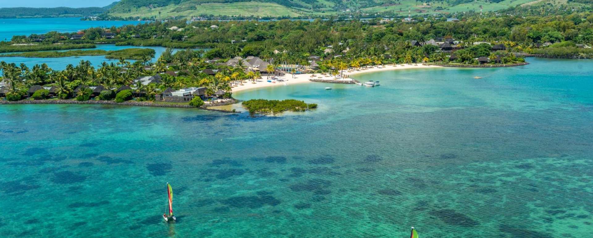 Aerial View of Four Seasons Resort Mauritius at Anahita