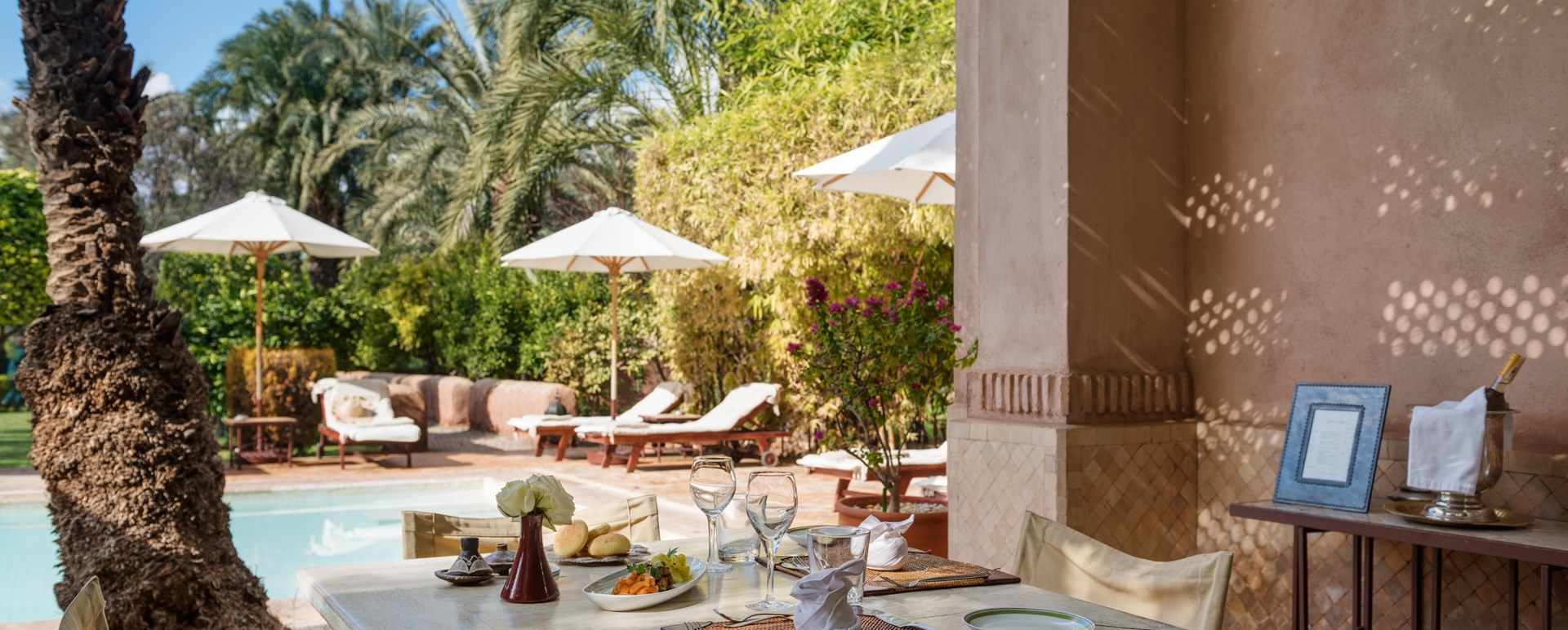 Poolside lunch - Dar Zemora
