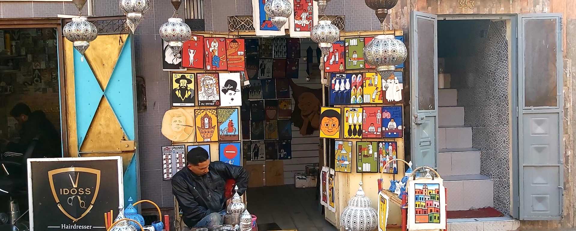 Lantern maker Atif in his workshop 