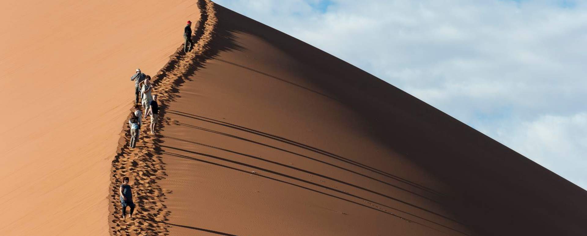 Climbing the dunes - Kulala Desert Lodge
