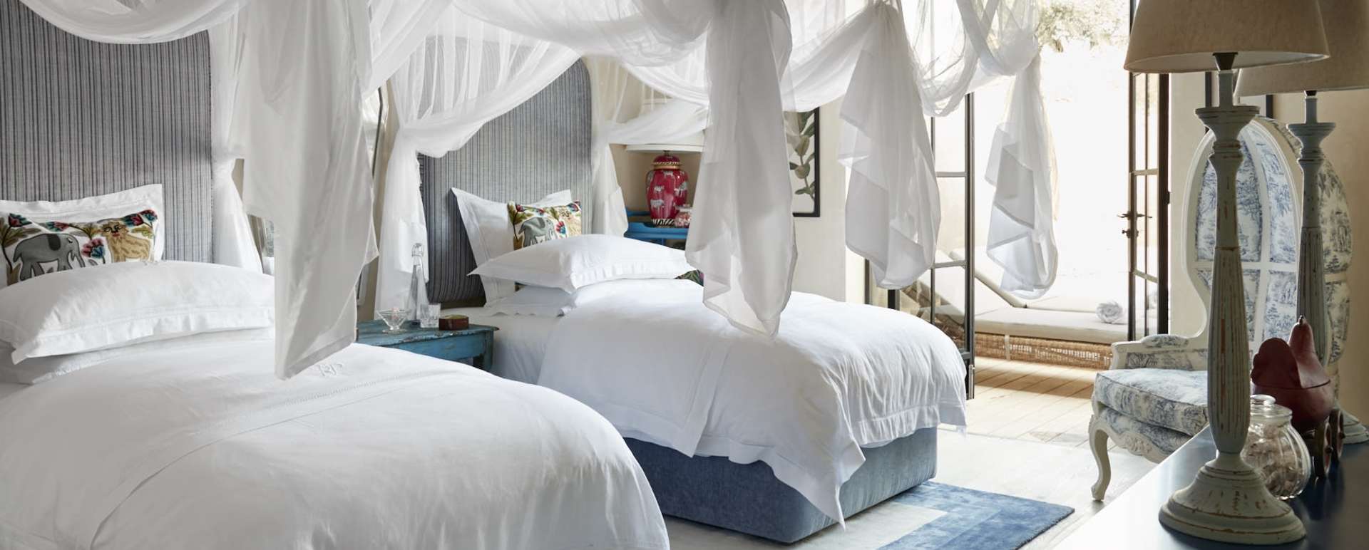 Twin bedroom at the Farmstead 