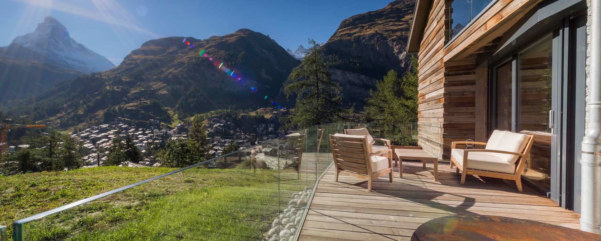 Owner's Lodge terrace view - Cervo Mountain Resort Summer