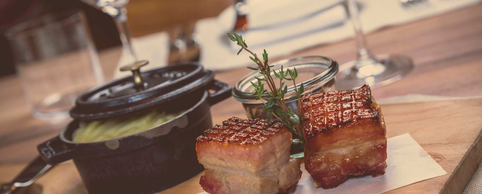 Pork belly, Cervo Puro - Cervo Mountain Resort Summer