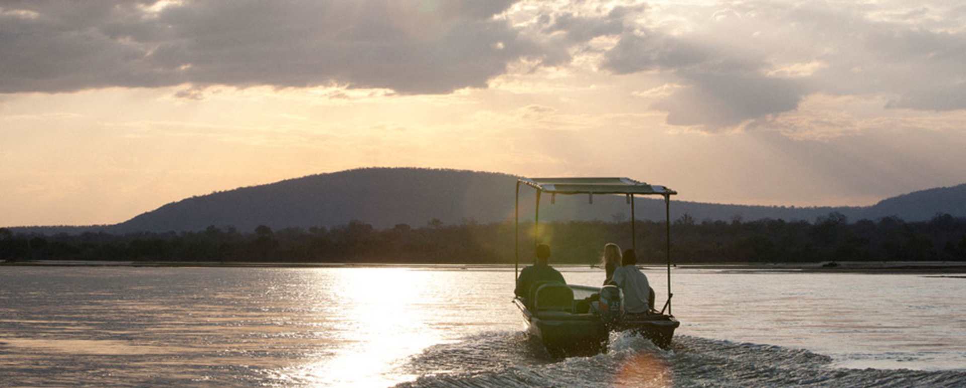 Boat safari in the Selous