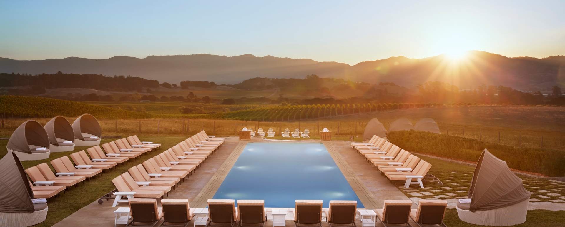 Main pool at sunrise - Carneros Resort and Spa