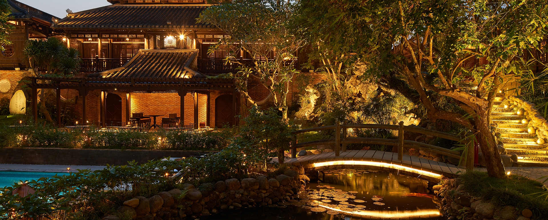 Bridge at Night - Ancient Hue Garden Houses 