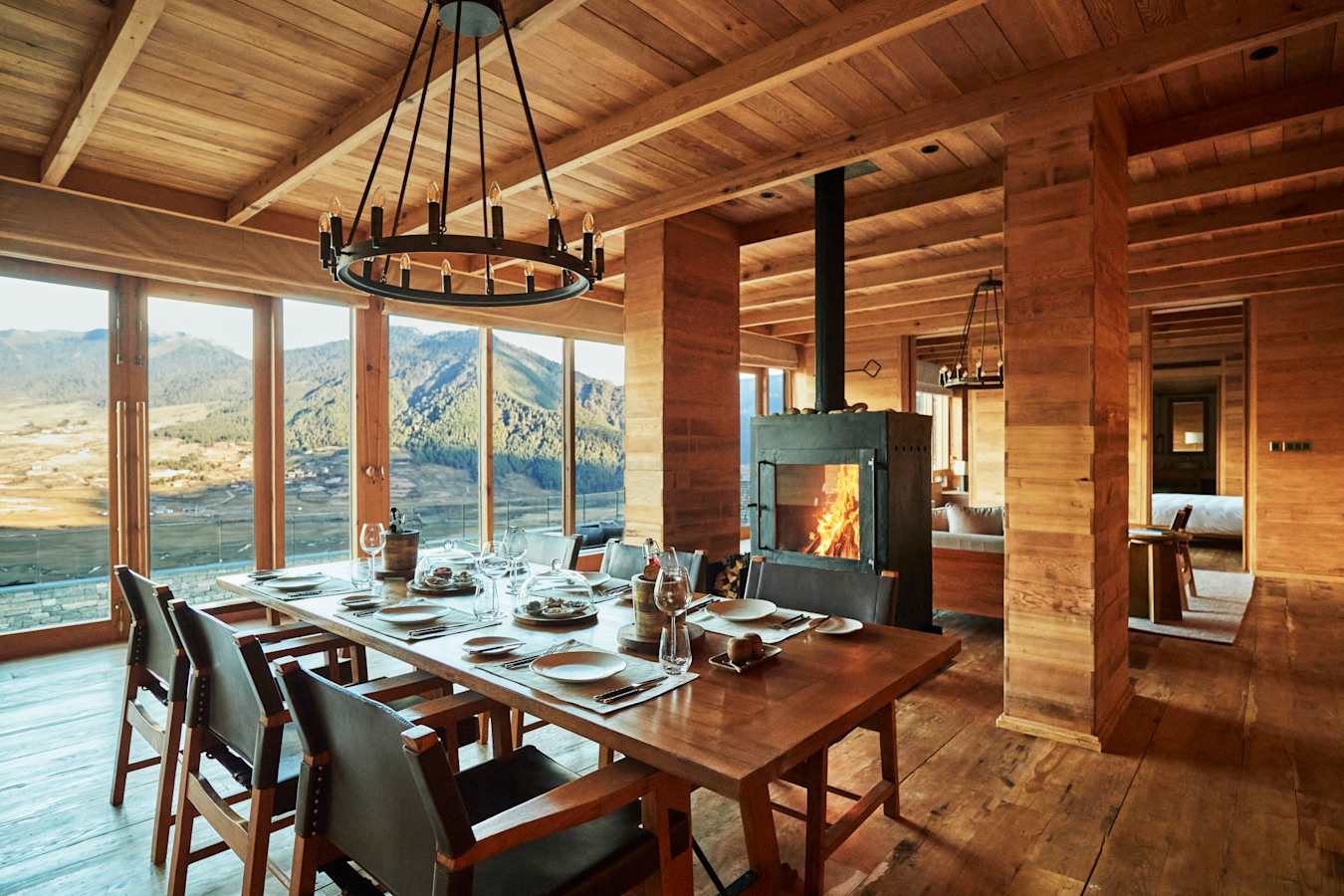 Two Bedroom Villa Dining Room - Six Senses Gangtey 