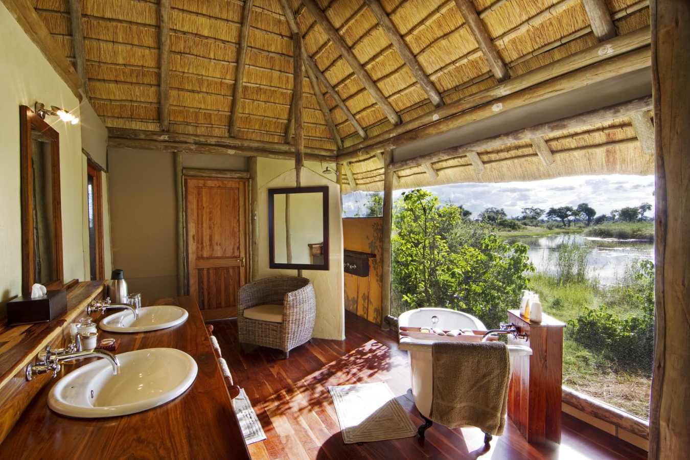 Bathroom View Kwando Lagoon Camp