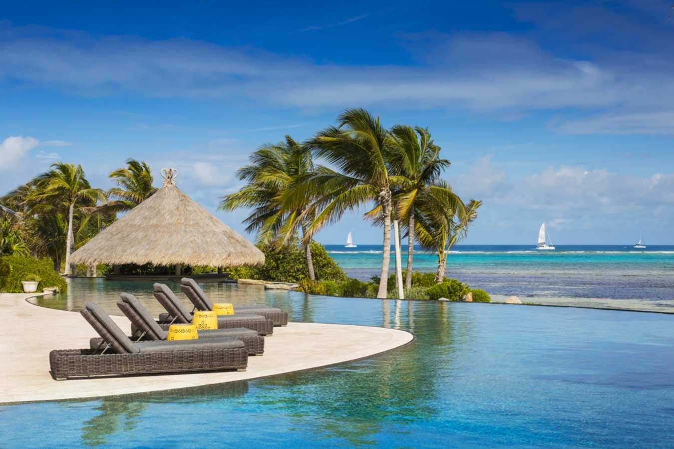 Beach House Loungers and View 