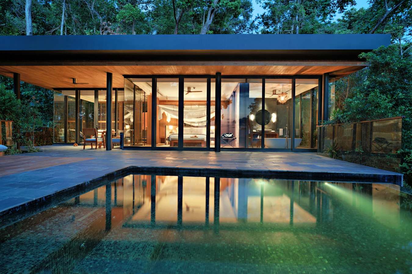 Ocean Pool Villa Suite at Night  - 