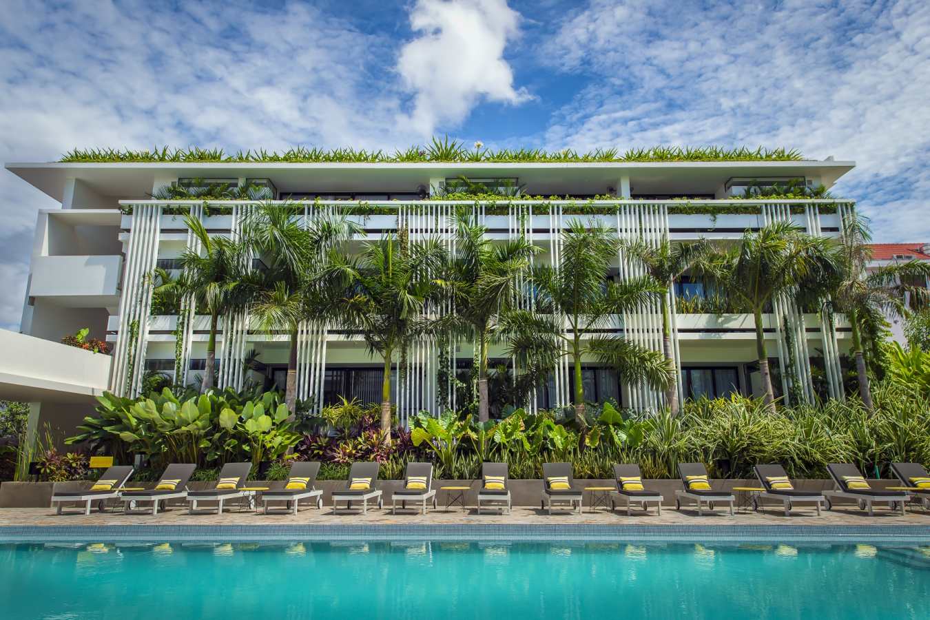 Pool and hotel  