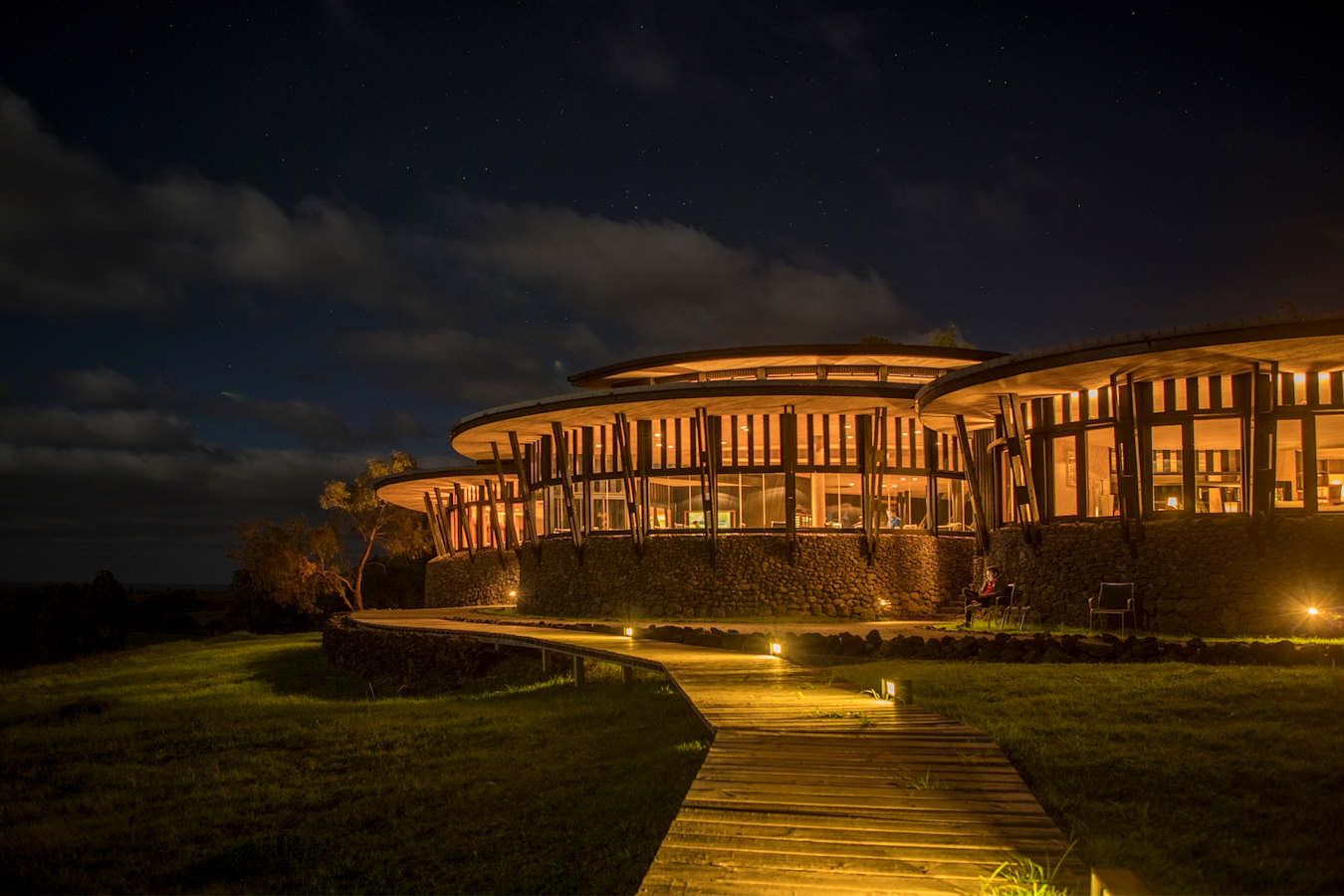 Exterior at night - Explora Rapa Nui  