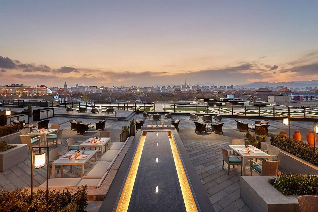 Terrace View at Dusk 