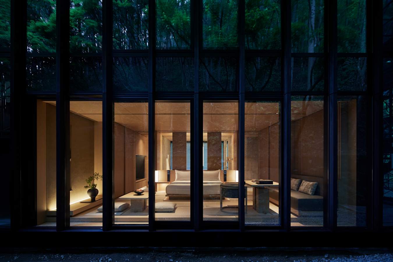 Exterior of Aman Kyoto Looking In  