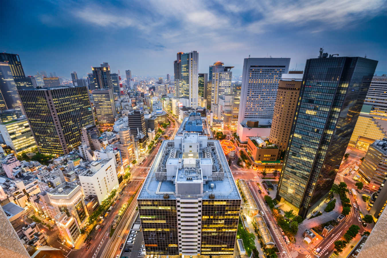 Osaka Skyline at Night 