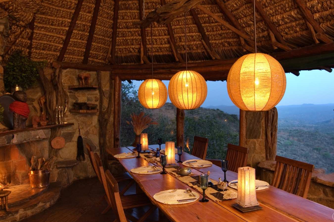 Dining area with views 