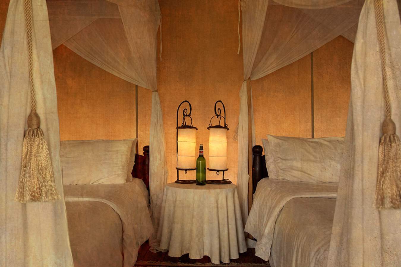 Tent interior - Serian Camp