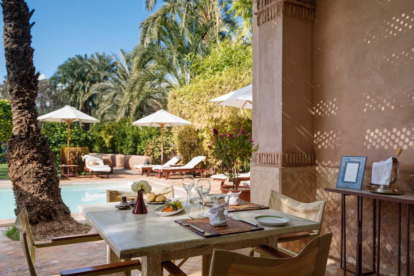 Poolside lunch - Dar Zemora