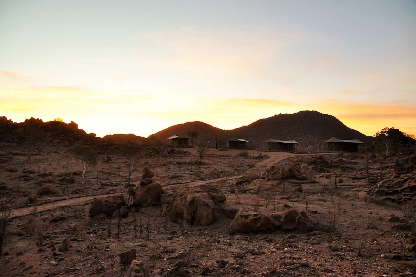 camp at late afternoon - Ozondjou Trails