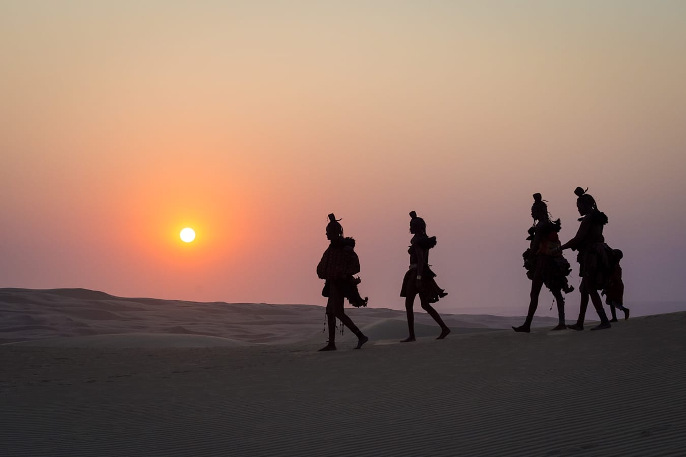Himba at sunset - 