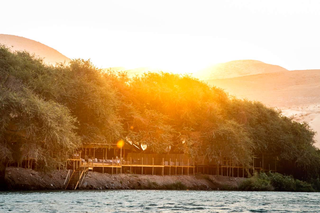 Camp on the banks of the river - 