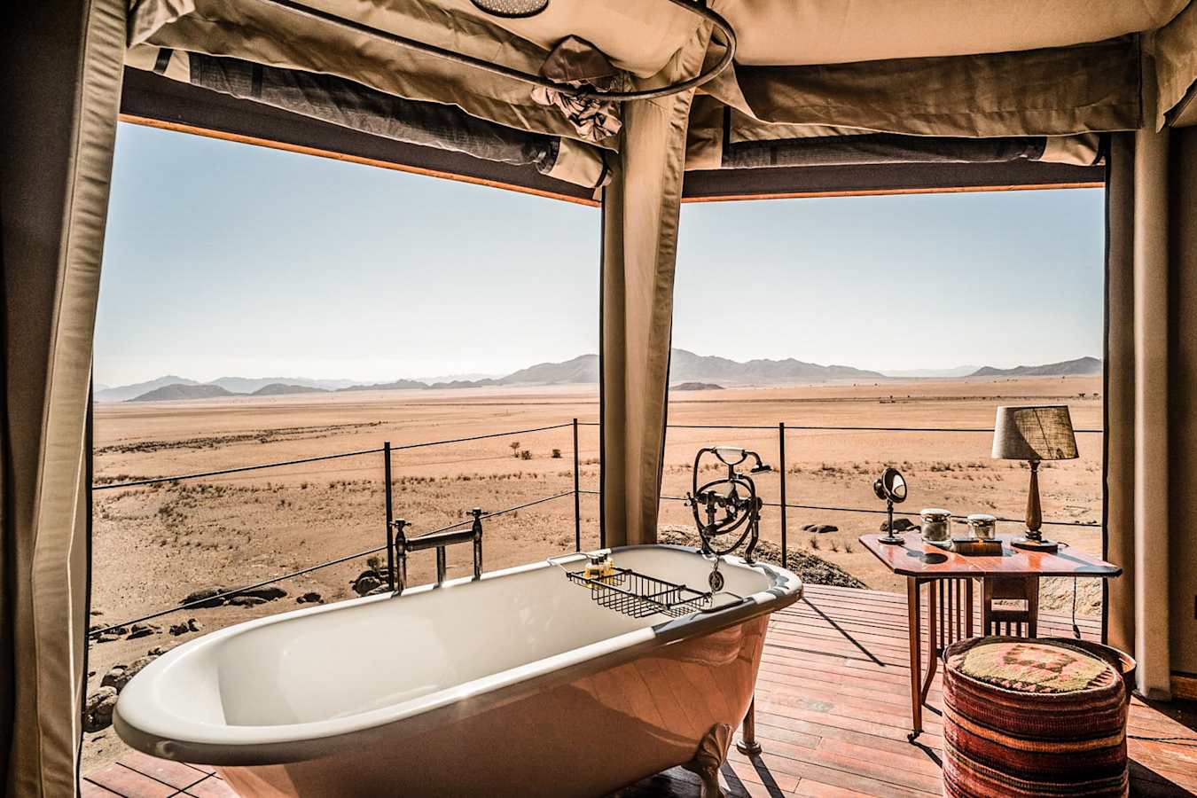 Bathroom and desert views 