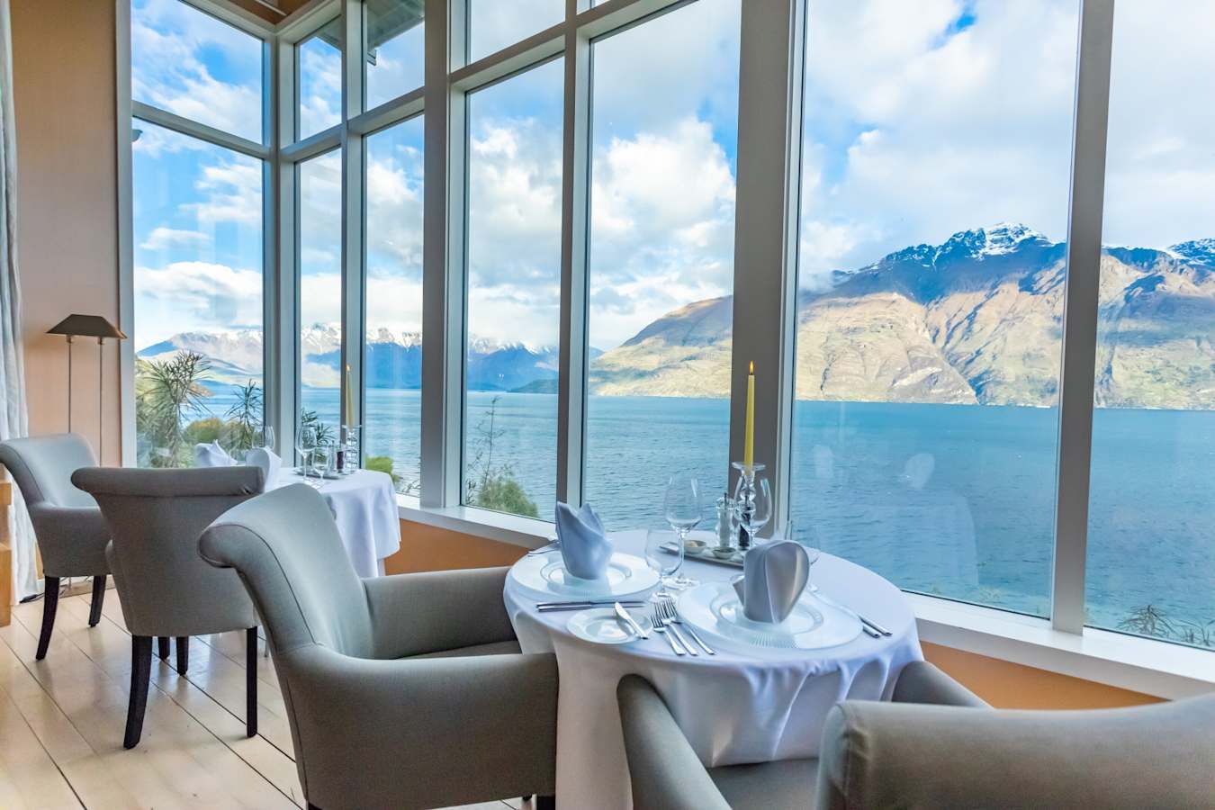 Dining Room Views - Matakauri Lodge 