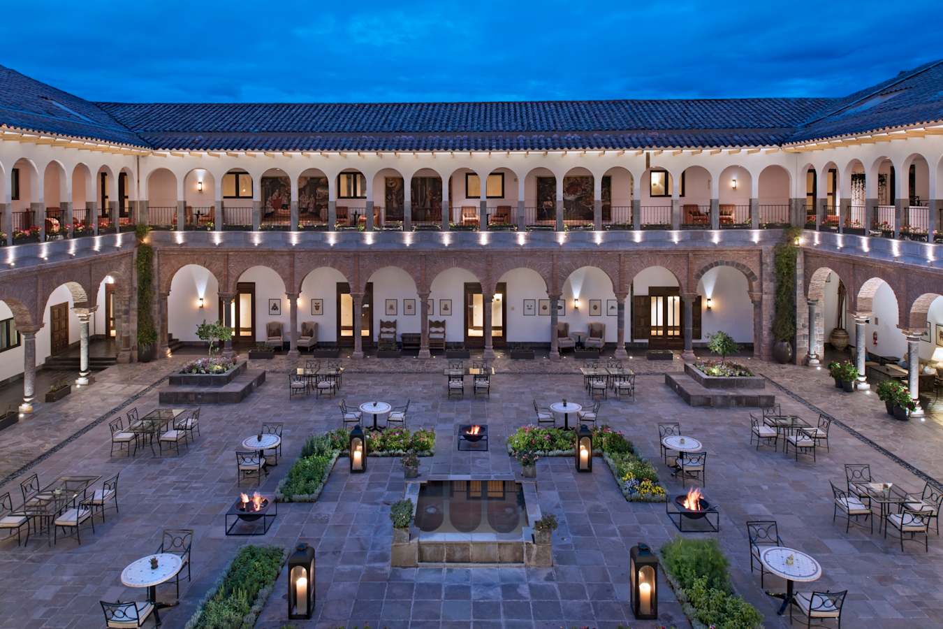 Patio at twilight 