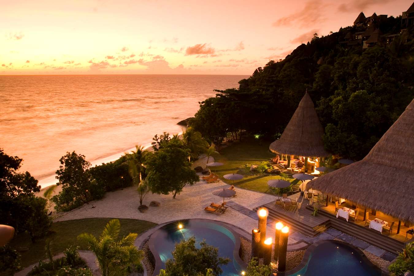 Aerial night - Maia Luxury Resort & Spa
