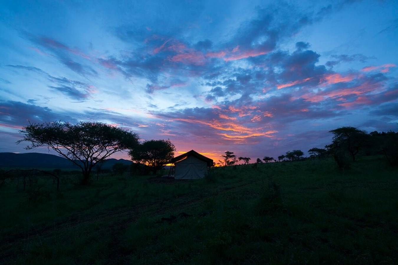 Sunset over camp 