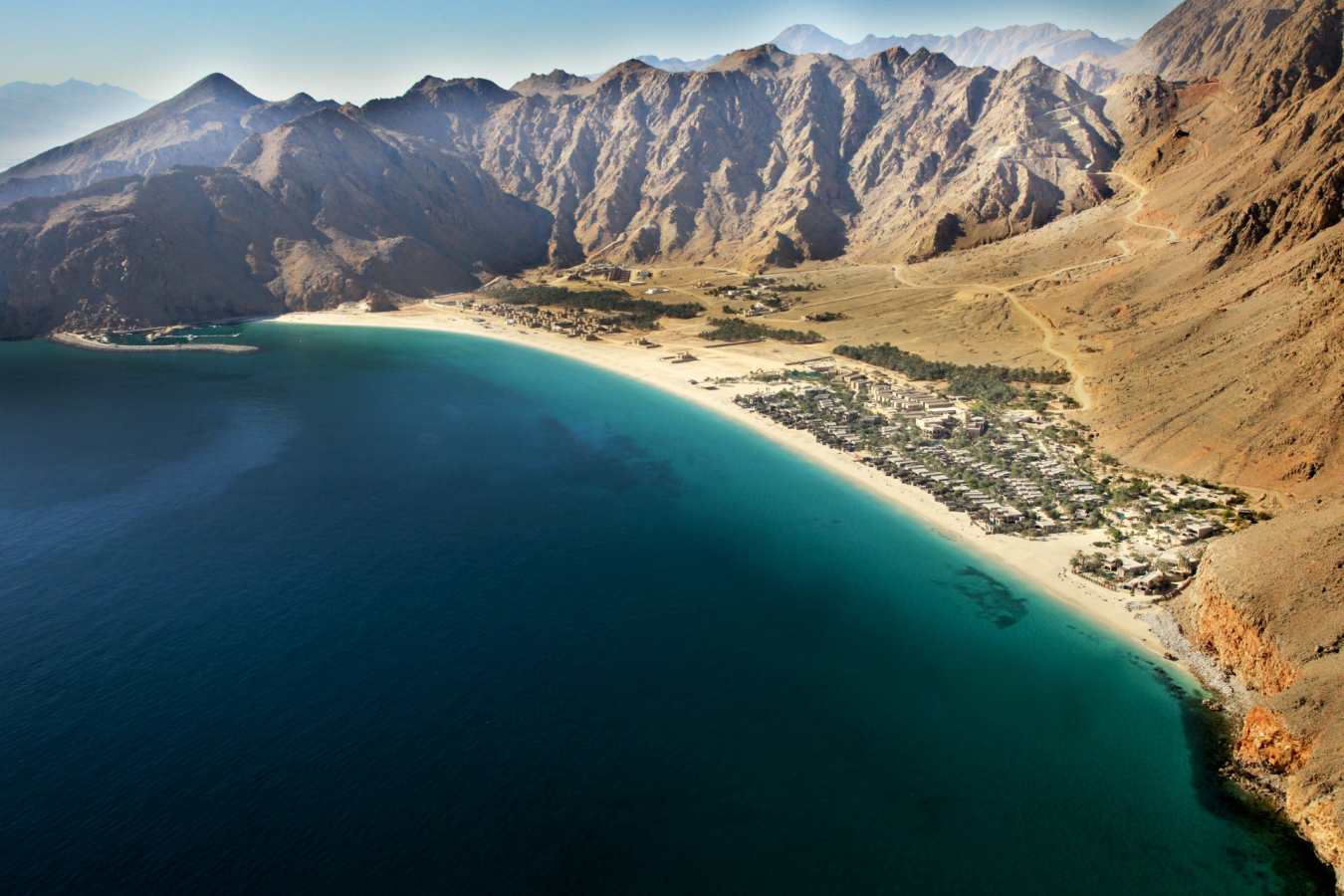 Aerial view of Zighy Bay 