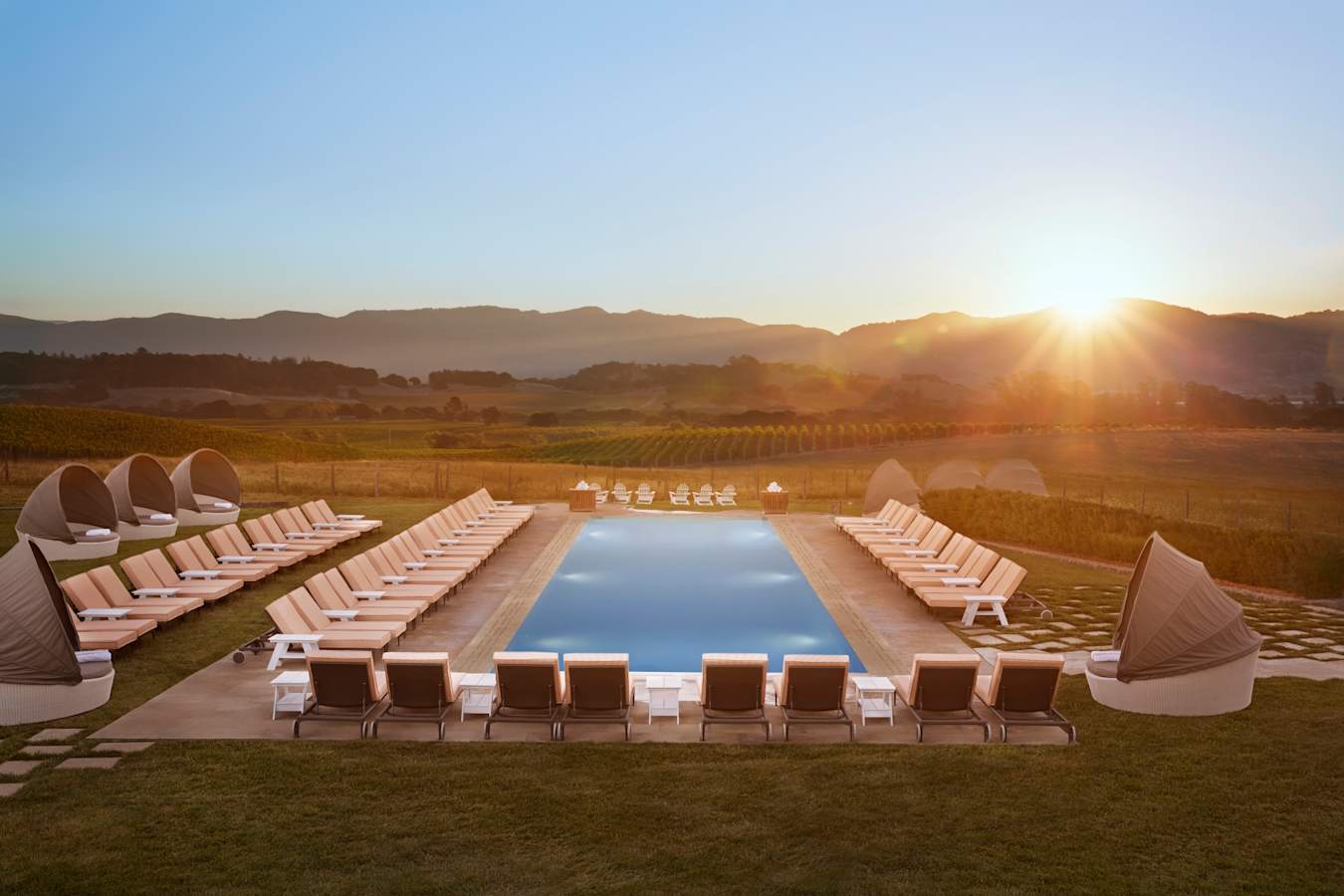 Main pool at sunrise - Carneros Resort and Spa
