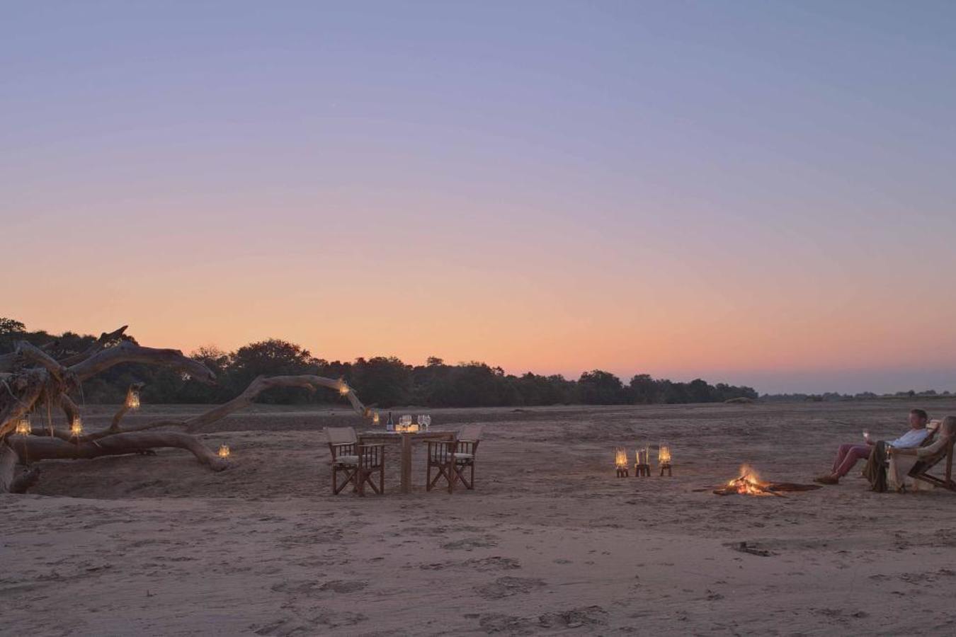 Sundowners in the riverbed - Chinzombo