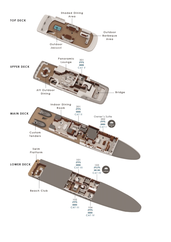 Aqua Mare Deck Plan 