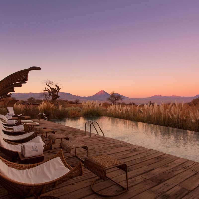 Tierra Atacama pool - From Argentina to Chile