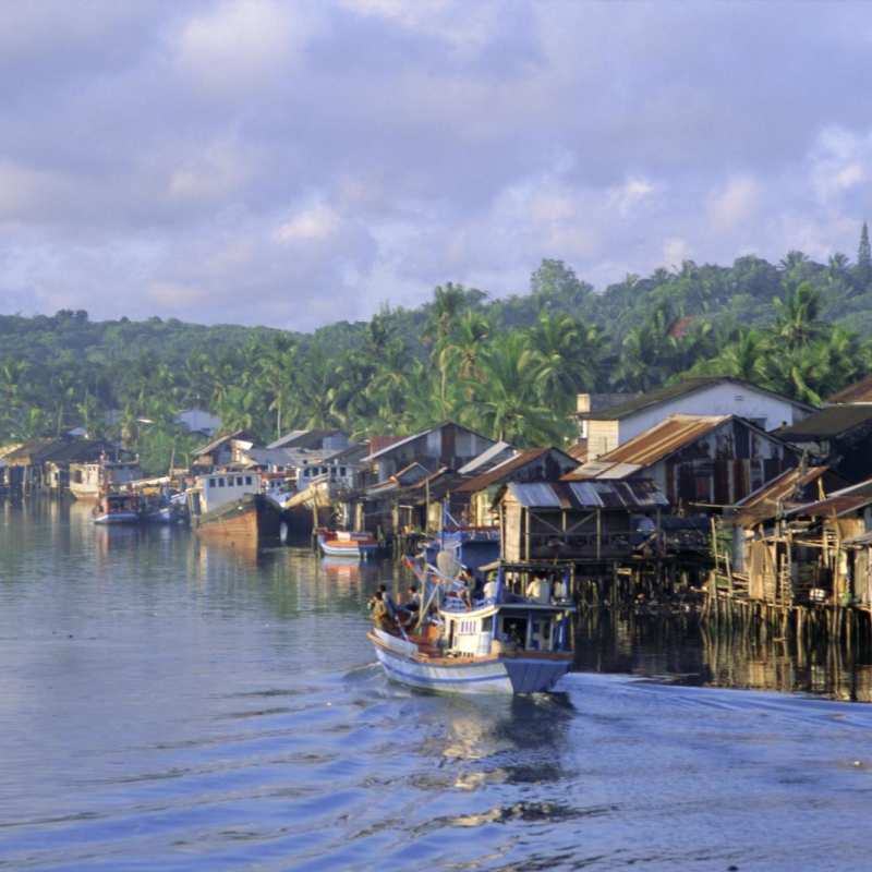 Village in Phu Quoc on the water