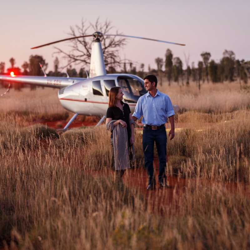 Helicopter over Uluru  