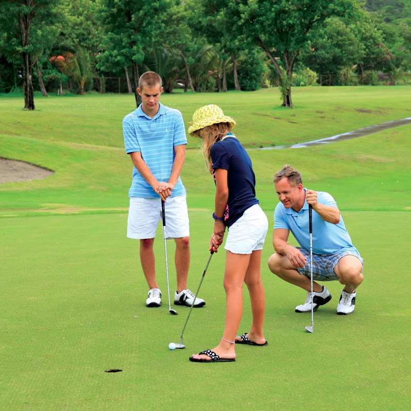 Family Playing Golf 