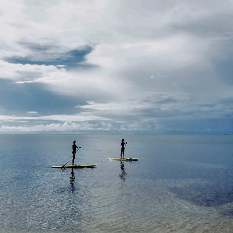 Paddleboarding at Naia - Guatemala & Belize for the Family