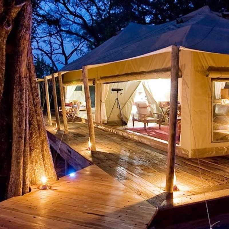 Tent at night - Zarafa Camp