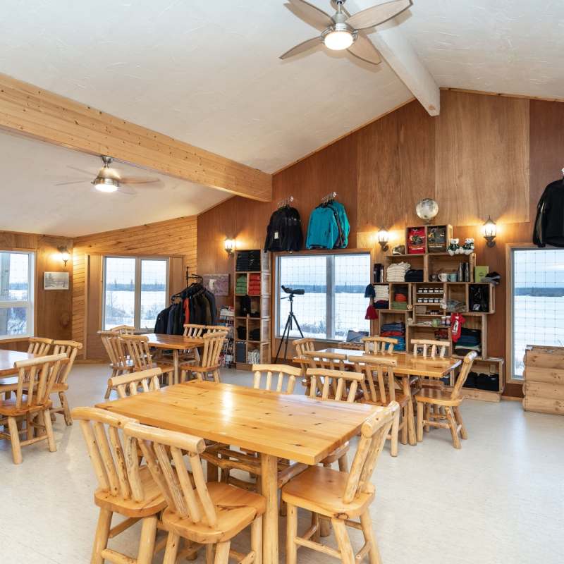 Dining room at Dymond Lake Ecolodge 