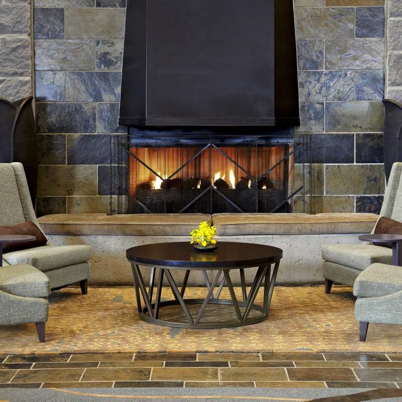 Lobby Fireplace - Westin Resort and Spa, Whistler
