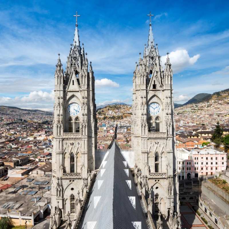Basilica del Voto Nacional in Quito - Quito and Galapagos Honeymoon