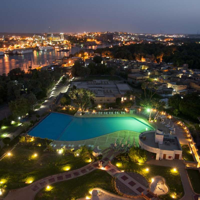 View From Panorama Restaurant - Movenpick Aswan