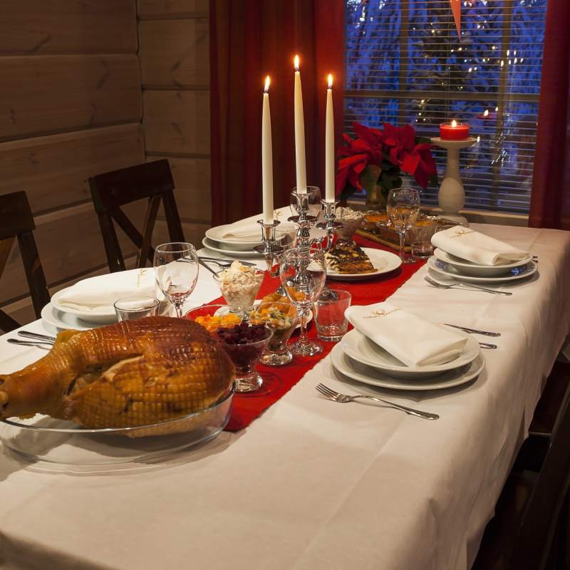 Dinner Table - Rovaniemi Christmas Chalets