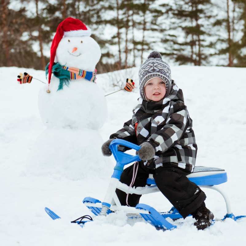 Playing in the snow - A magical trip to visit Father Christmas