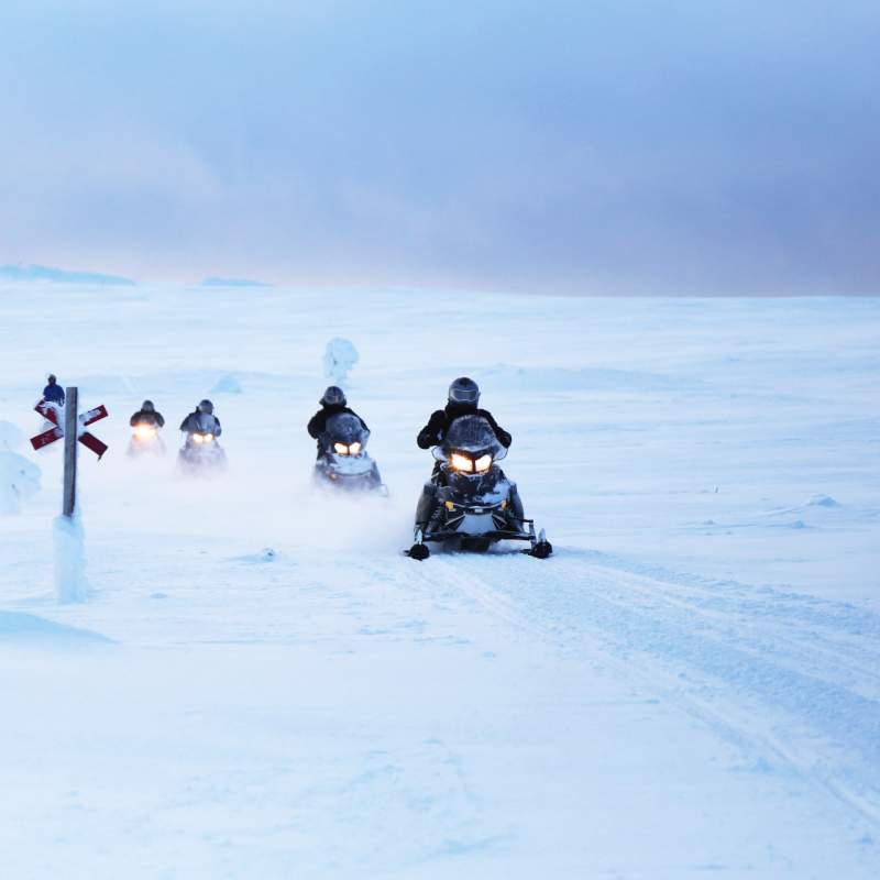 Snowmobiles - A magical trip to visit Father Christmas